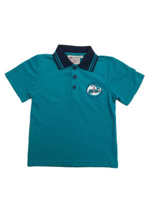 Jireh School S/S Polo Shirt Jade/Navy